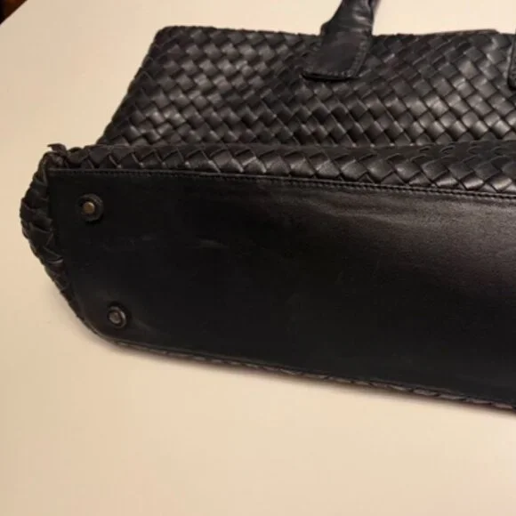 Donald J. Pliner Woven Leather Tote Bag - Picture 4 of 8